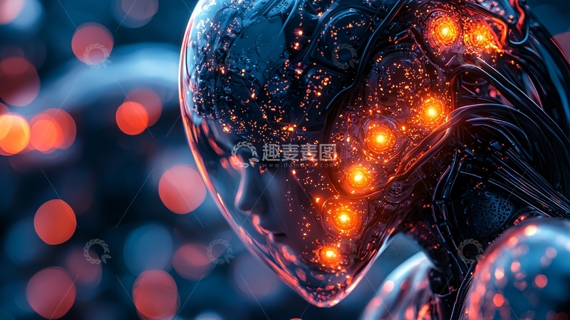 高清大图下载【趣麦麦图】未来感机器人