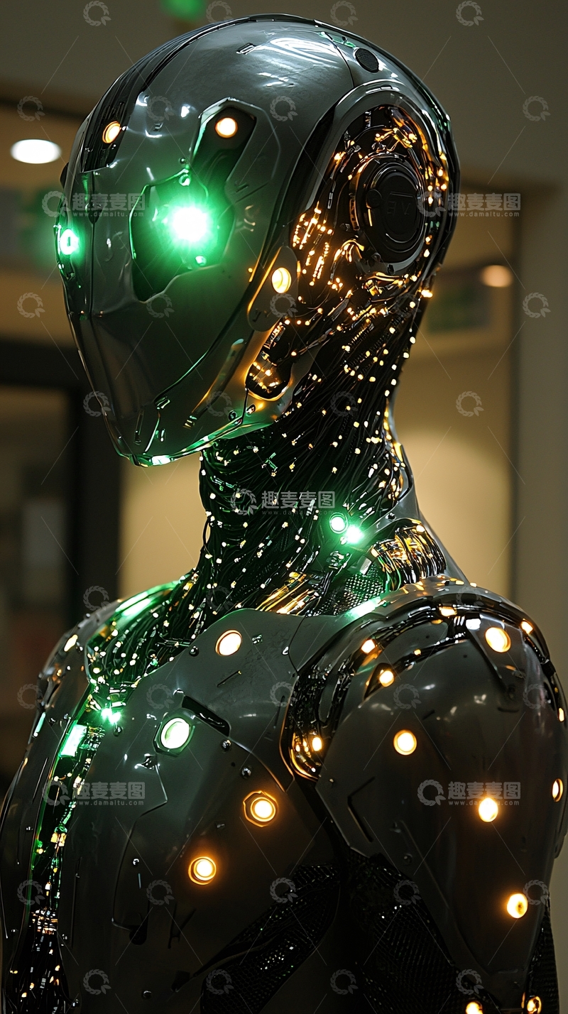 高清大图下载【趣麦麦图】未来感机器人