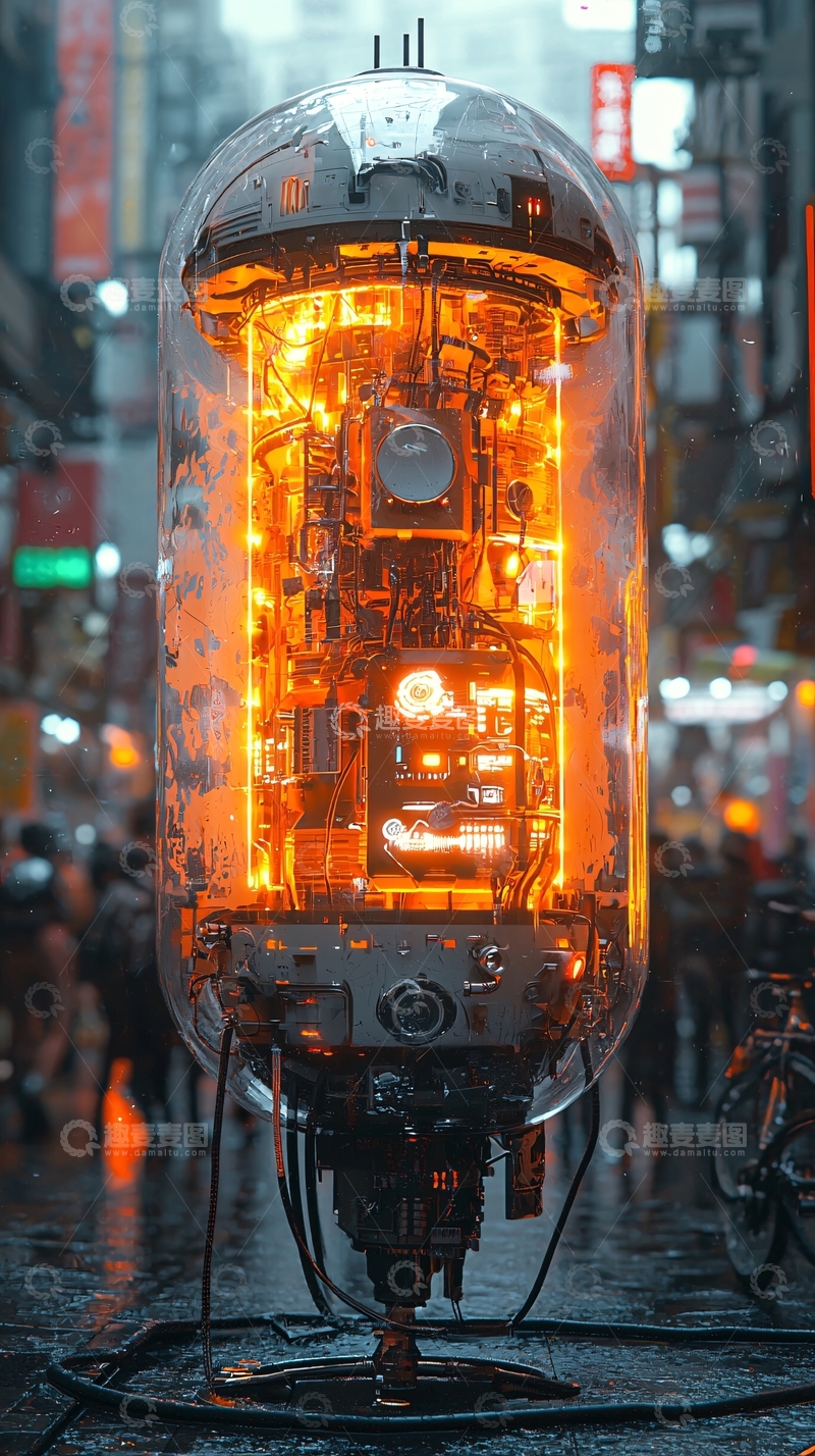 高清大图下载【趣麦麦图】未来科技感透明容器