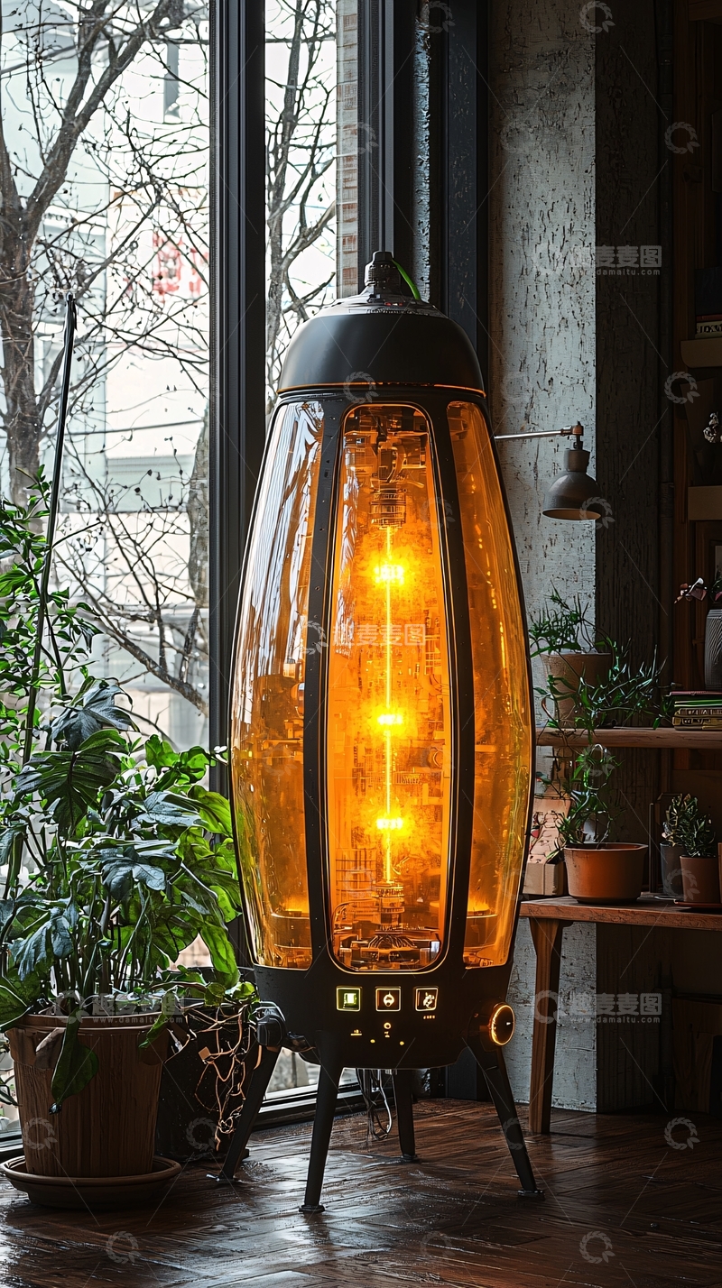 高清大图下载【趣麦麦图】复古落地灯