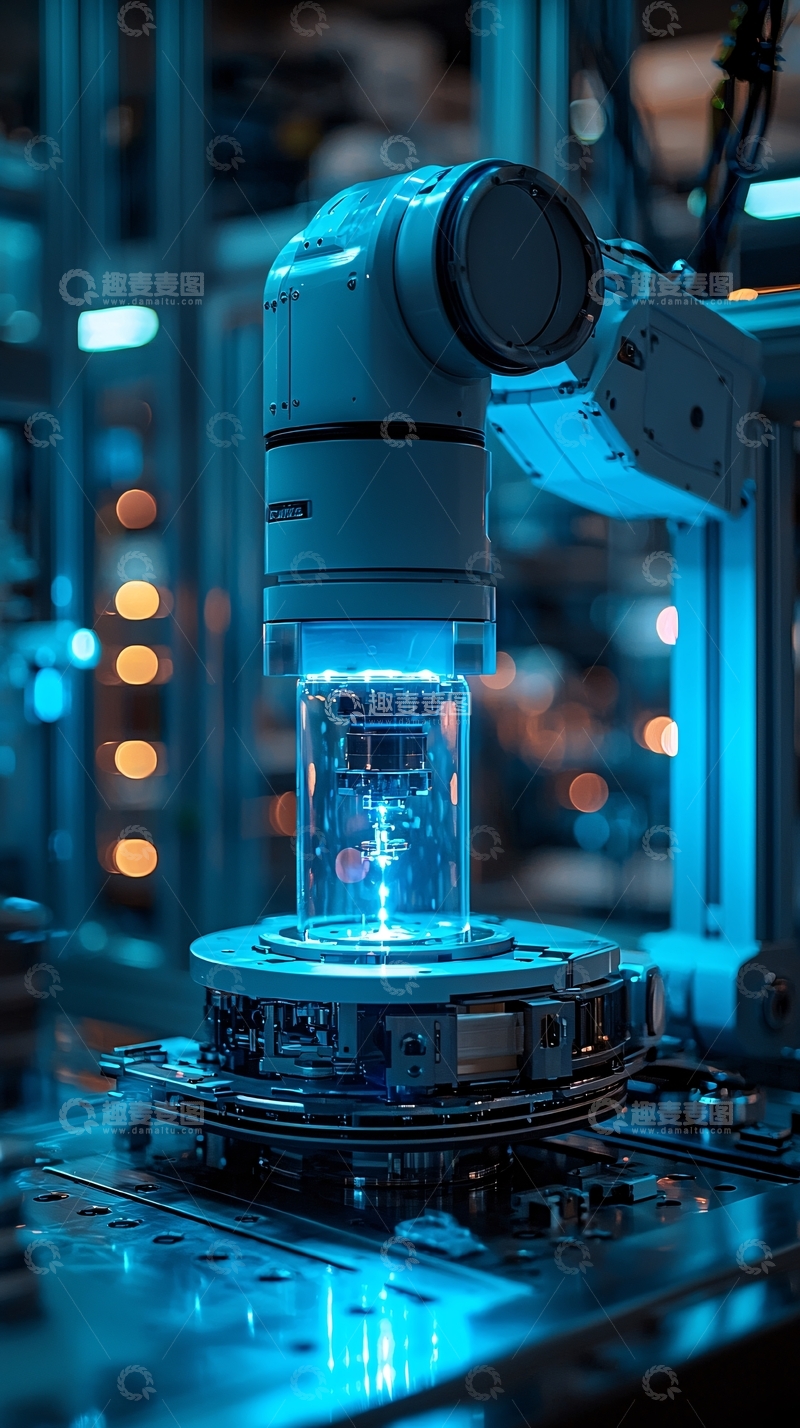 高清大图下载【趣麦麦图】工业机器人臂精密操作