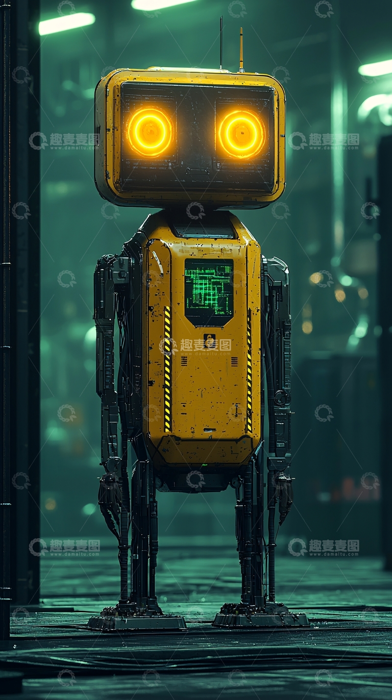 高清大图下载【趣麦麦图】方形机器人