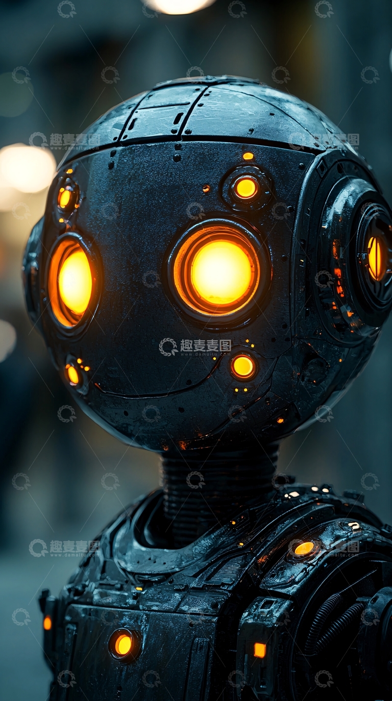 高清大图下载【趣麦麦图】黑暗系小机器人