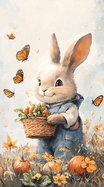 可爱卡通小兔子