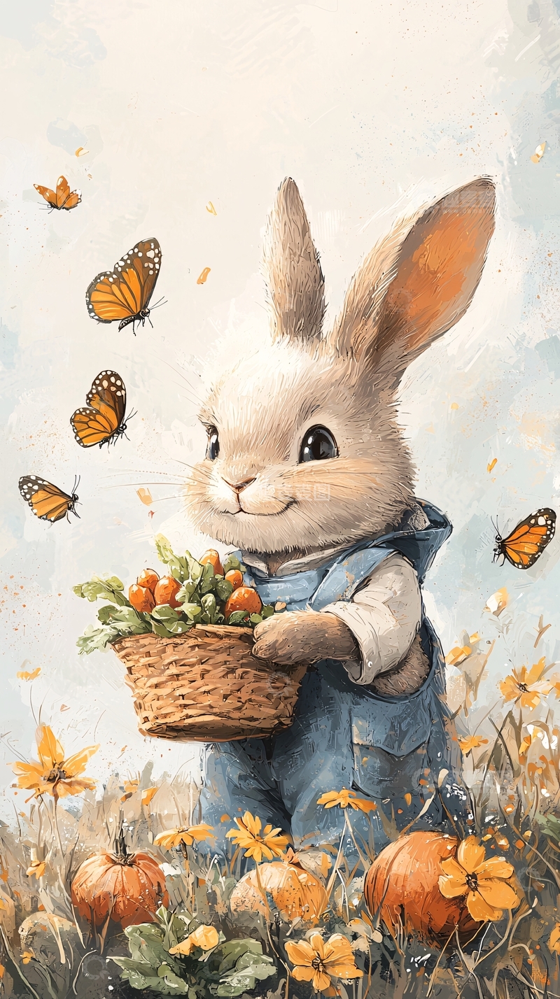 高清大图下载【趣麦麦图】可爱卡通小兔子