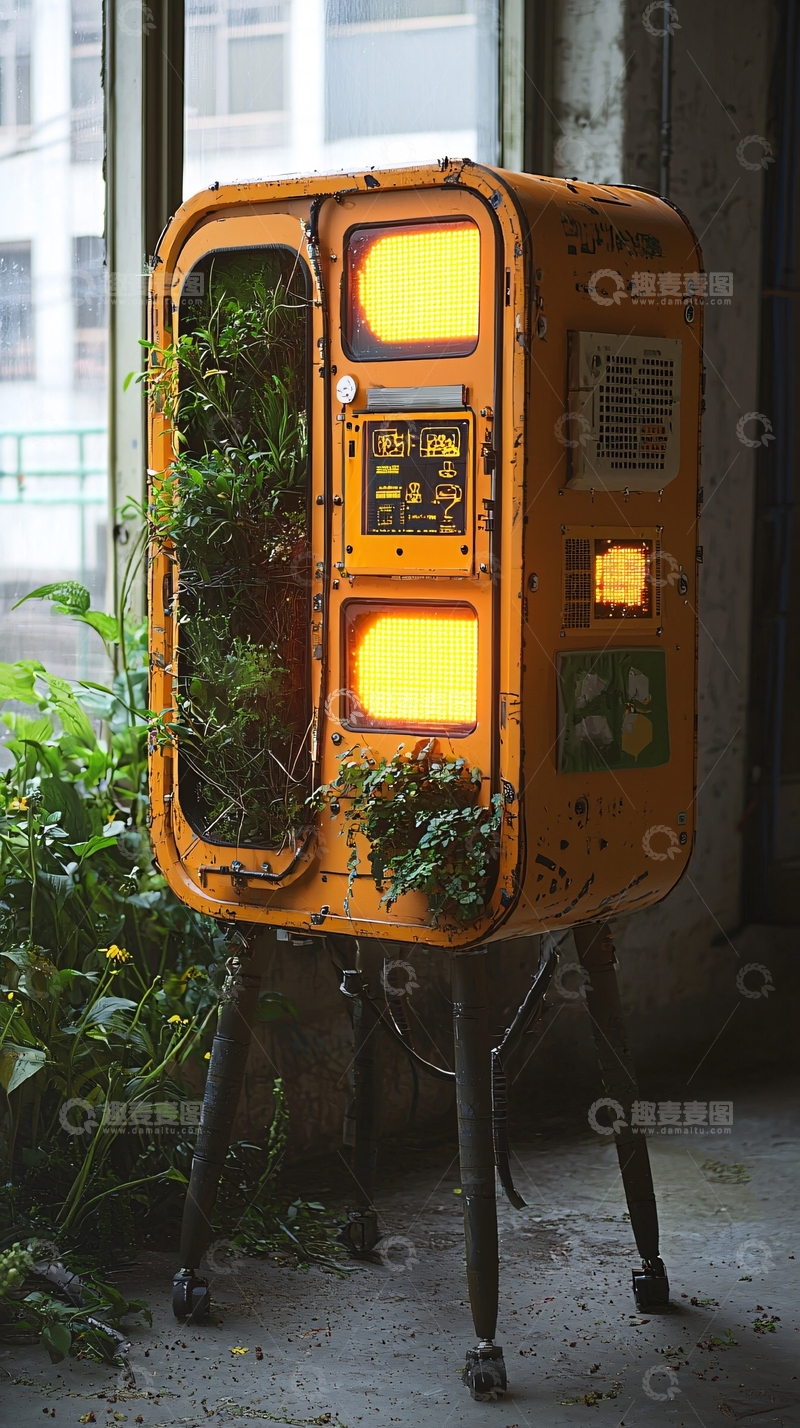 高清大图下载【趣麦麦图】复古植物培养箱