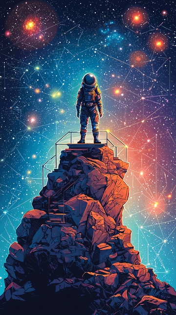 宇航员太空站立