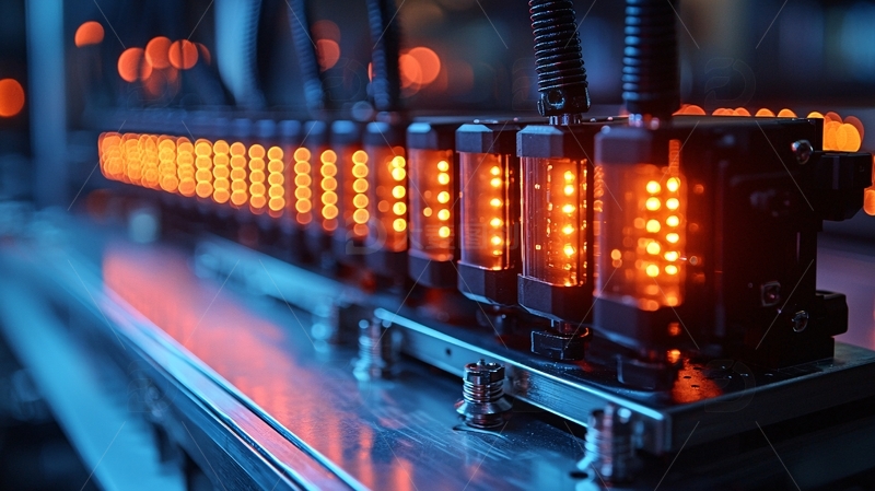 高清大图下载【趣麦麦图】橙色灯光工业设备