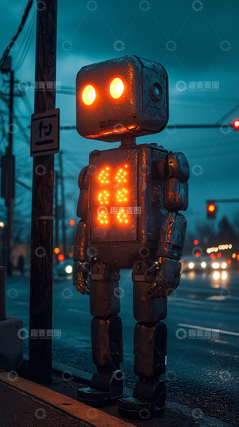 高清大图下载【趣麦麦图】未来感机器人