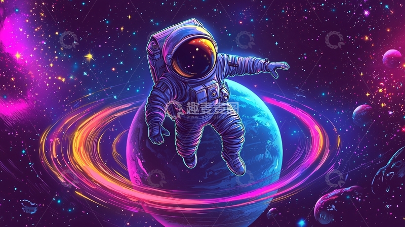 高清大图下载【趣麦麦图】太空宇航员