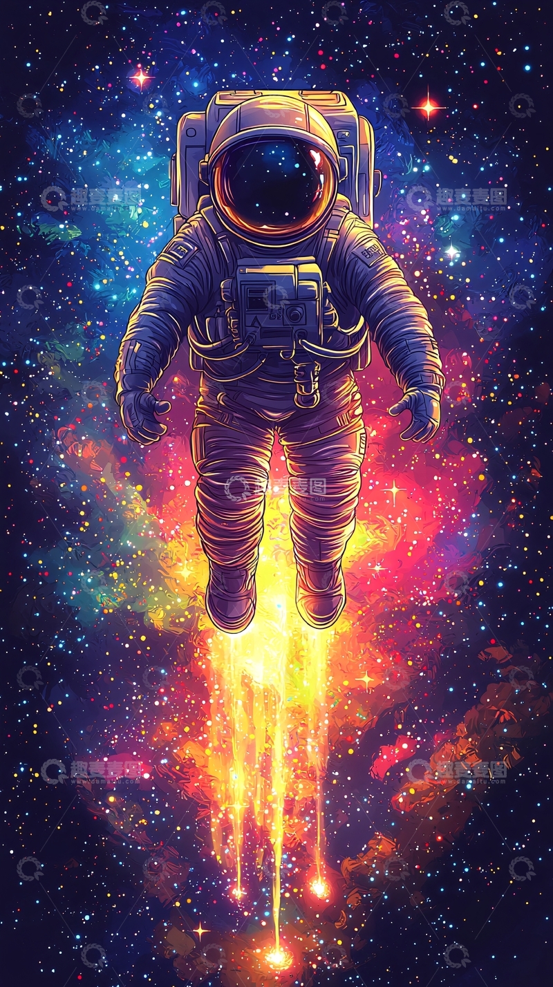 高清大图下载【趣麦麦图】宇宙飞船宇航员