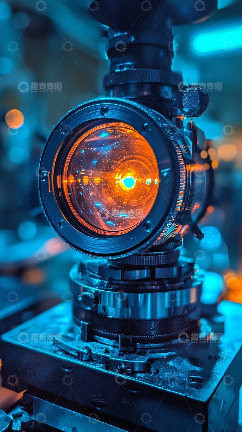 高清大图下载【趣麦麦图】蓝色光学镜头