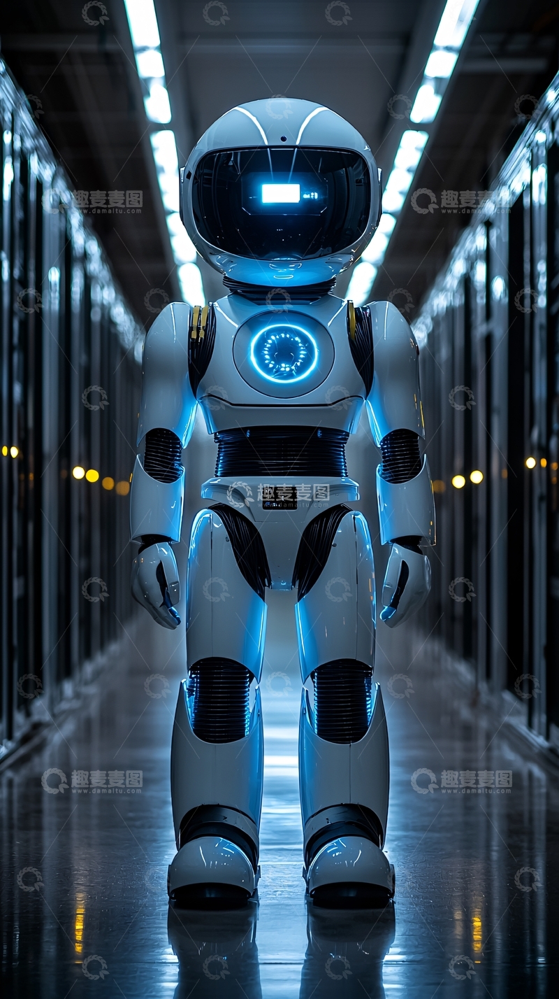 高清大图下载【趣麦麦图】白色机器人