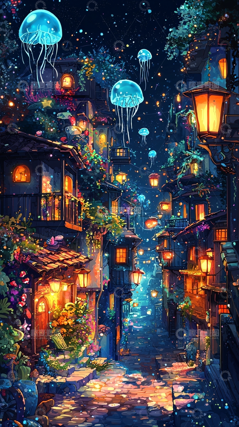 高清大图下载【趣麦麦图】梦幻小镇