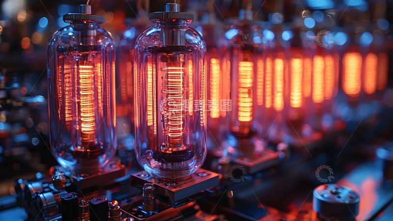 高清大图下载【趣麦麦图】发光的真空管