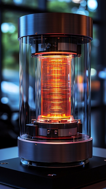 透明圆柱体量子计算机