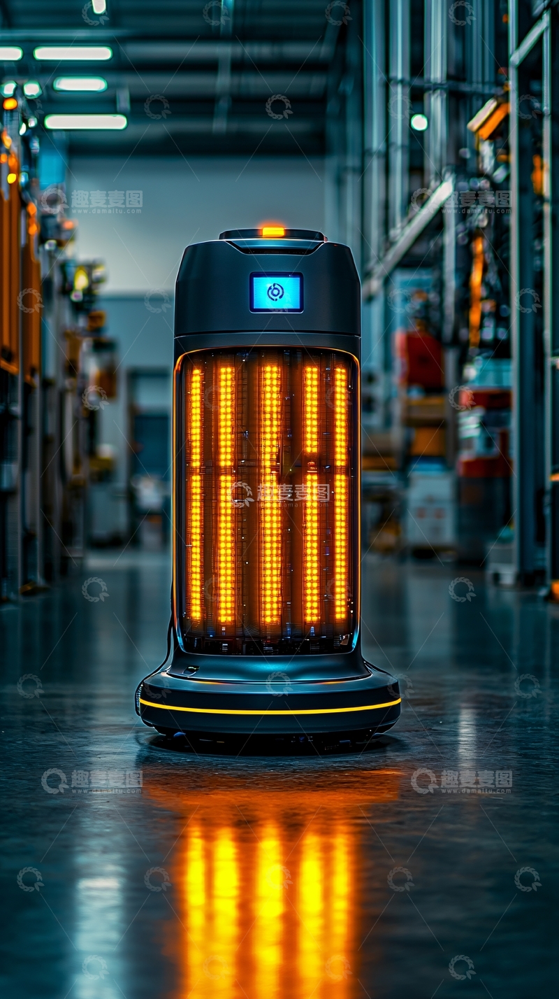 高清大图下载【趣麦麦图】仓库移动机器人