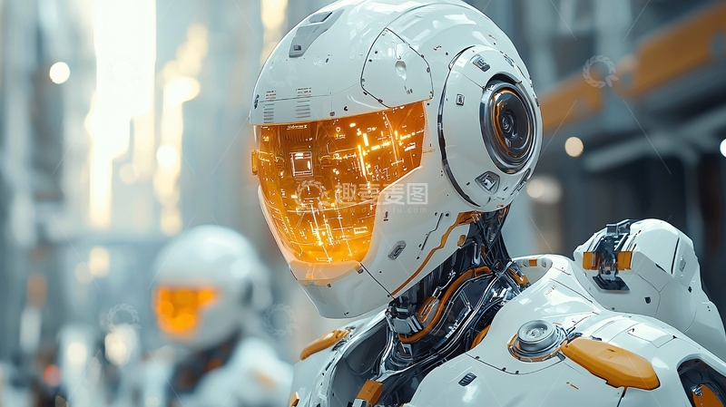 高清大图下载【趣麦麦图】未来都市机器人