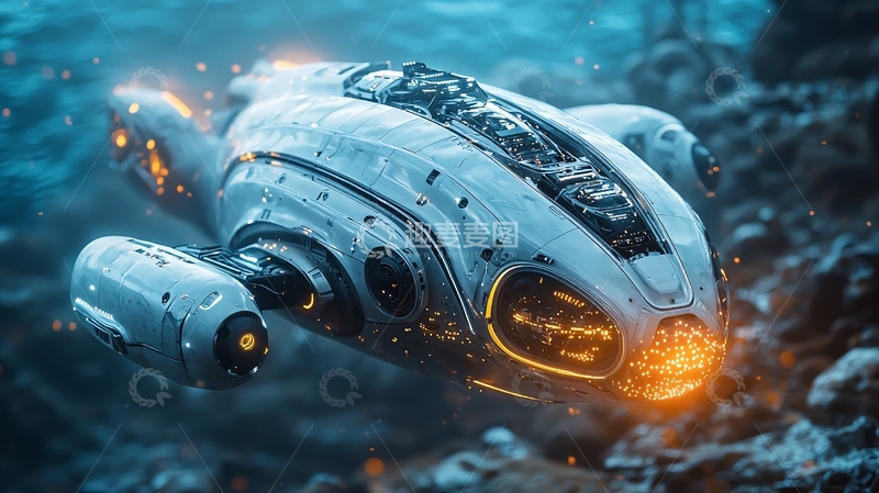 高清大图下载【趣麦麦图】未来科幻潜水艇