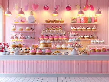 粉色甜品店