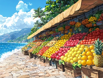 海边水果摊