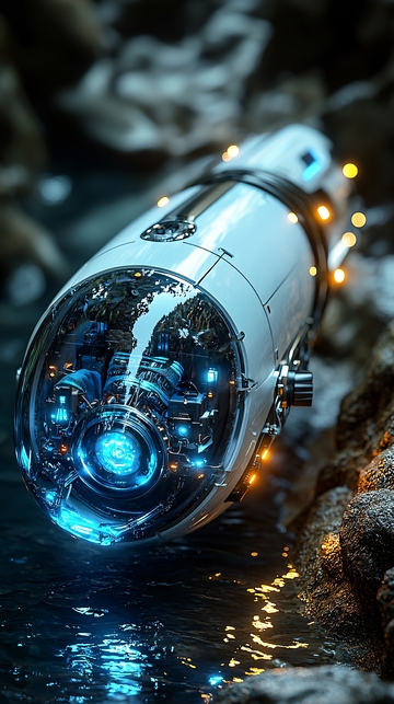 科幻风格水下机器人