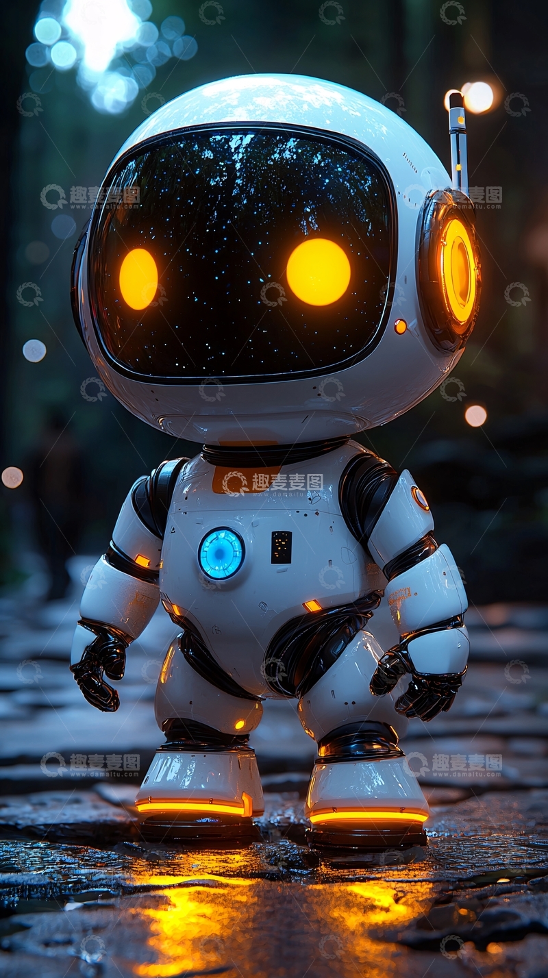 高清大图下载【趣麦麦图】可爱机器人