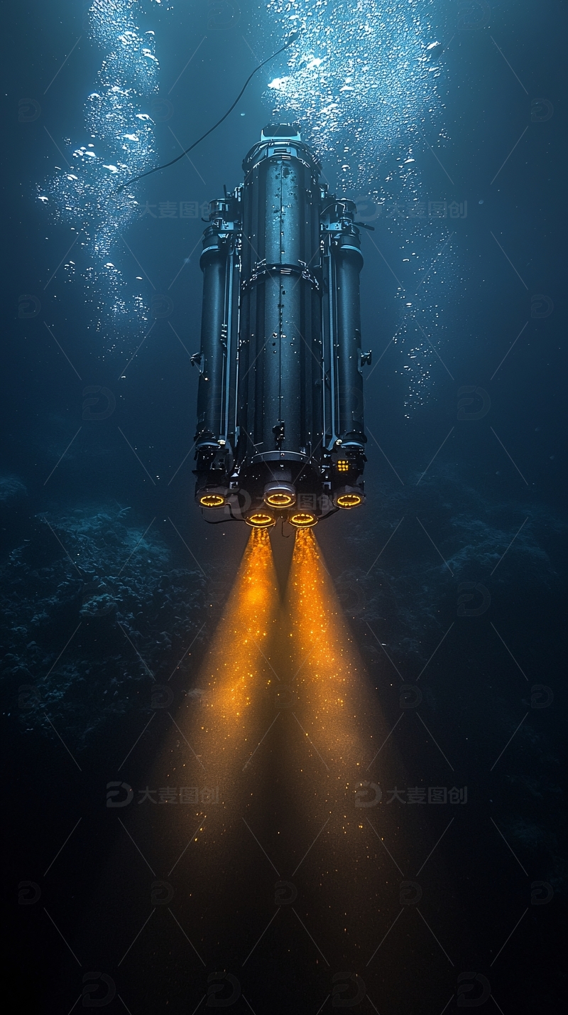 高清大图下载【趣麦麦图】深海探测器