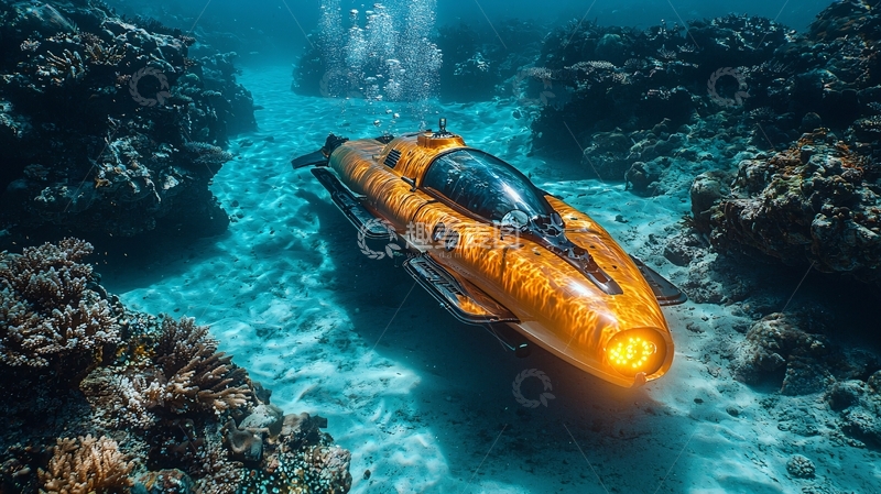 高清大图下载【趣麦麦图】海底探险潜水器