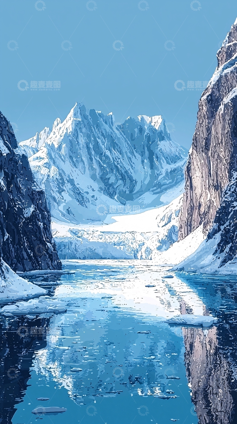 高清大图下载【趣麦麦图】冰雪峡湾