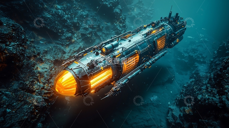 高清大图下载【趣麦麦图】深海科幻飞船