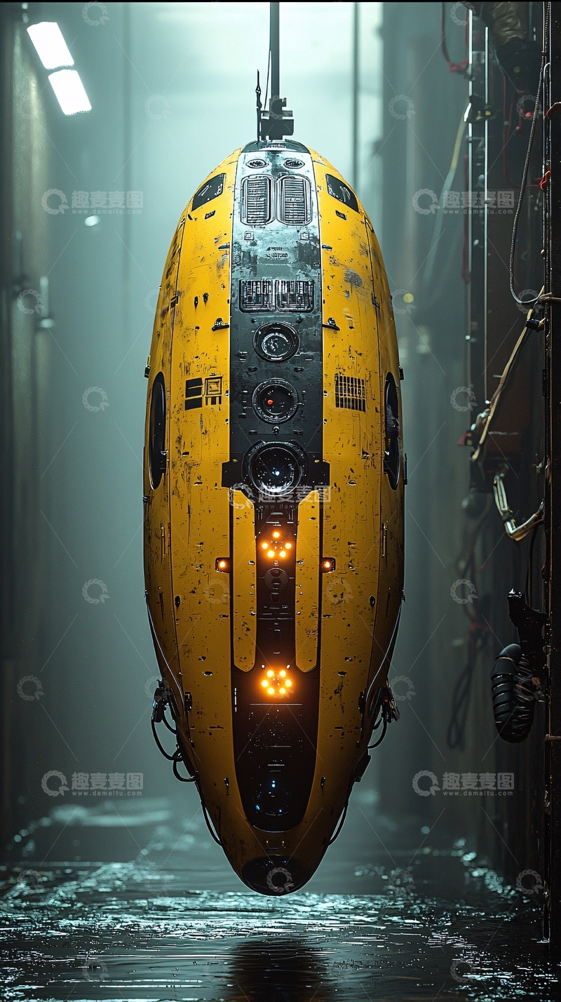高清大图下载【趣麦麦图】悬挂式科幻飞船