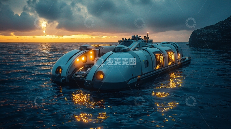 高清大图下载【趣麦麦图】未来感豪华游艇