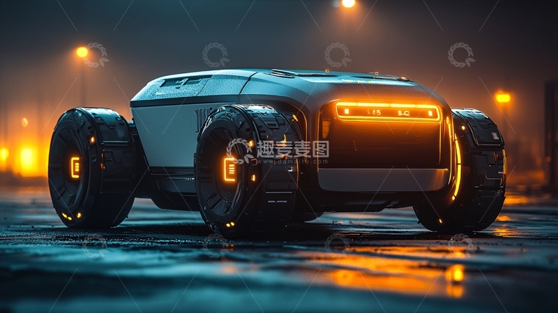 高清大图下载【趣麦麦图】未来感汽车夜景