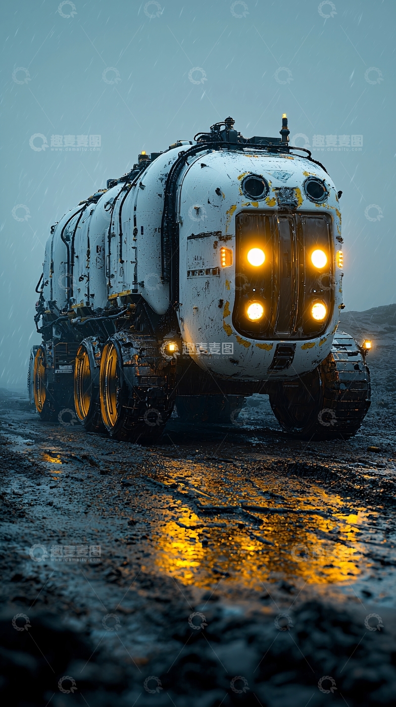 高清大图下载【趣麦麦图】未来科技卡车