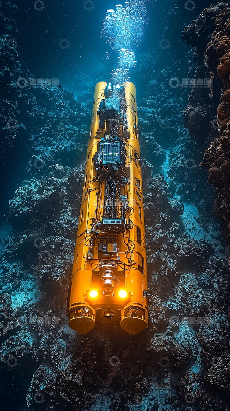 高清大图下载【趣麦麦图】深海黄色潜水器