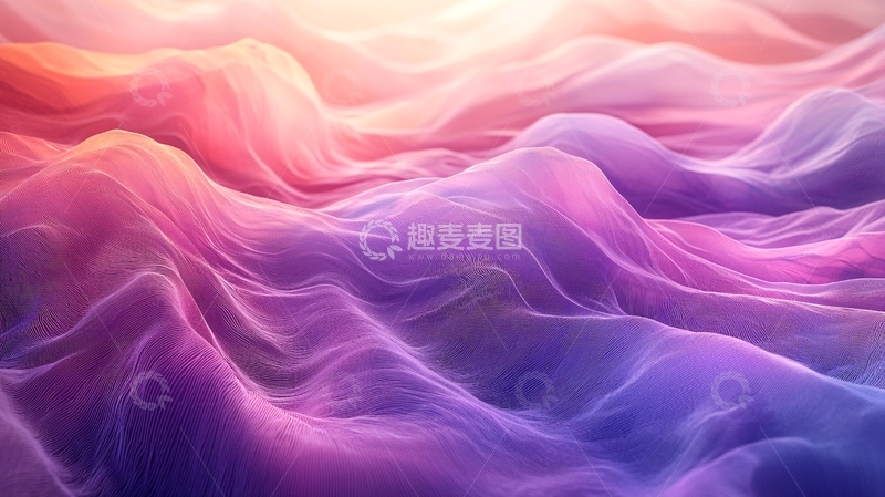 高清大图下载【趣麦麦图】梦幻多彩丝绸质感背景