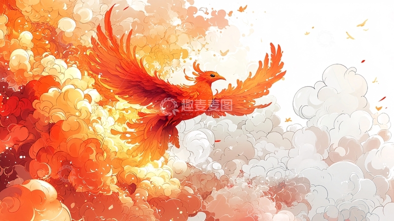 高清大图下载【趣麦麦图】火凤凰