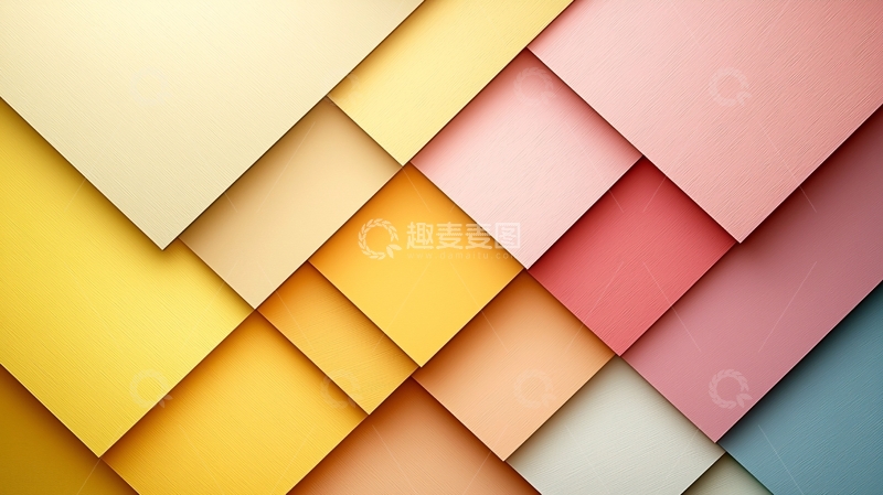 高清大图下载【趣麦麦图】彩色几何方块背景