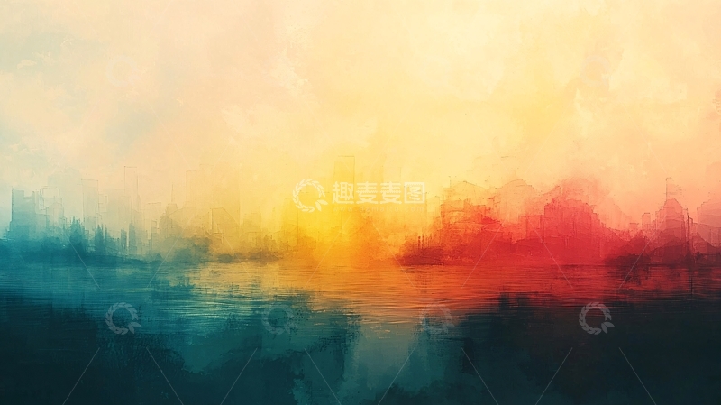 高清大图下载【趣麦麦图】抽象水彩画