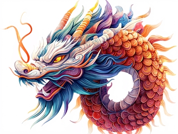 色彩鲜艳的中国龙
