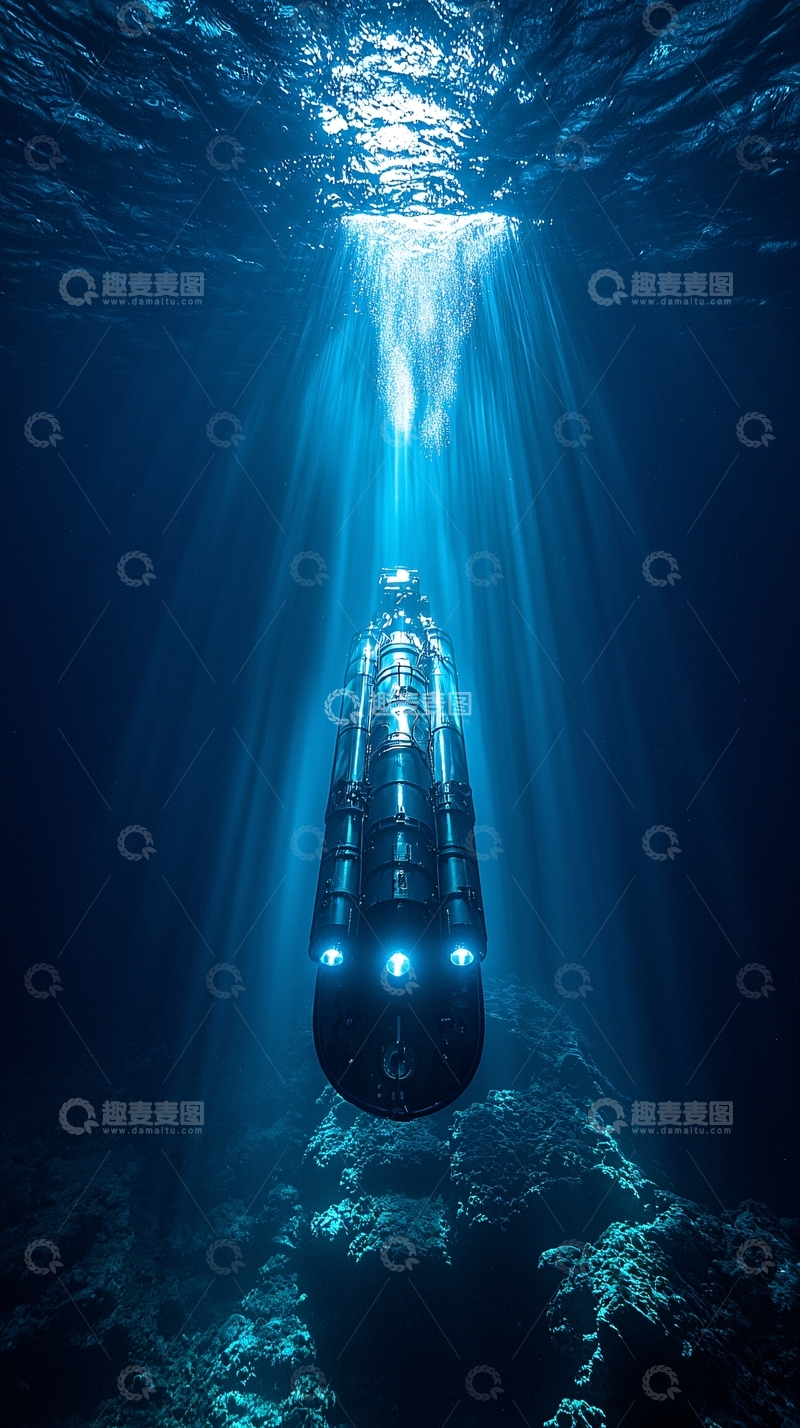 高清大图下载【趣麦麦图】深海探测器光柱