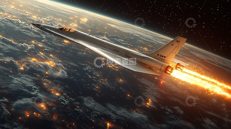 高清大图下载【趣麦麦图】太空飞机