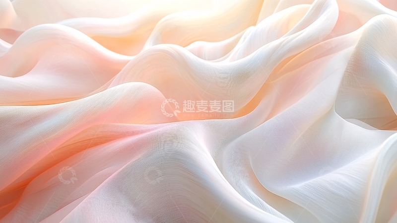 高清大图下载【趣麦麦图】柔和粉色丝绸布料质感