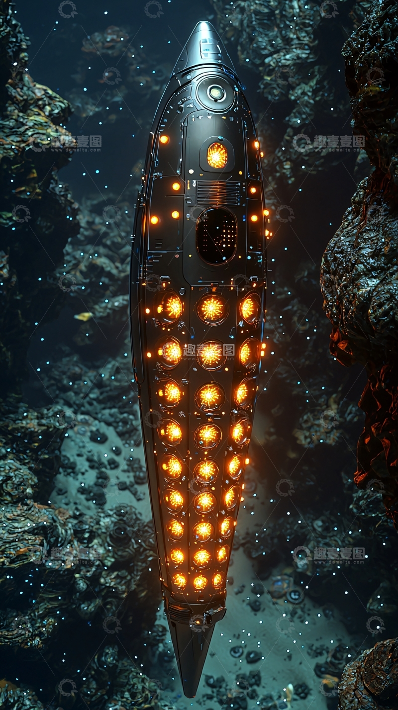 高清大图下载【趣麦麦图】深海探测器