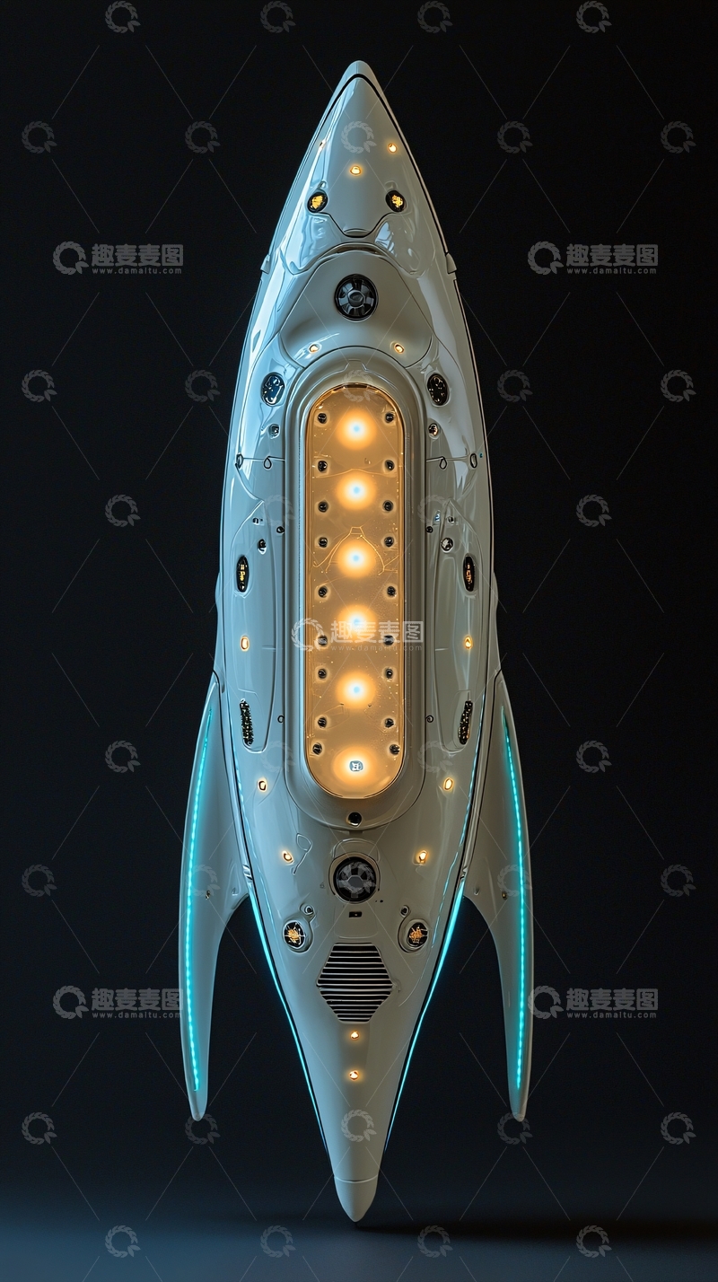 高清大图下载【趣麦麦图】未来感火箭