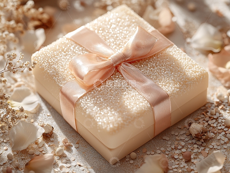 高清大图下载【趣麦麦图】粉色亮片礼盒