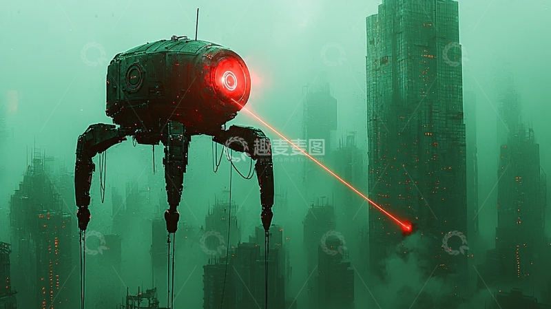 高清大图下载【趣麦麦图】科幻城市机器人