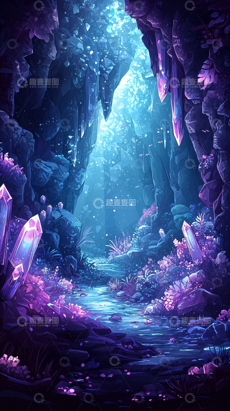 高清大图下载【趣麦麦图】梦幻水晶洞穴