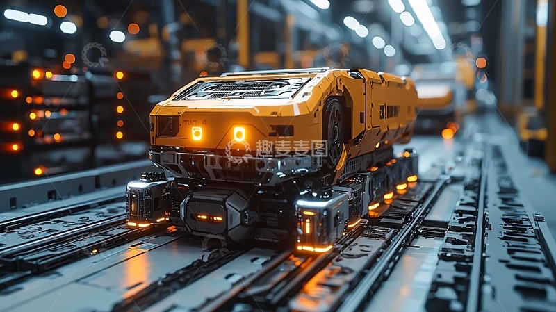 高清大图下载【趣麦麦图】未来科技感轨道车